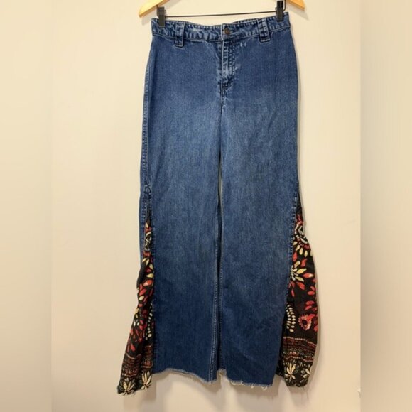 Free People Sahara Extreme Wide Leg Jeans Size 27 We The Free - Picture 8 of 13